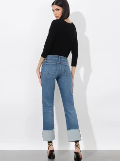 Alice and Olivia JEANS*ABILENE CUFFED JEAN