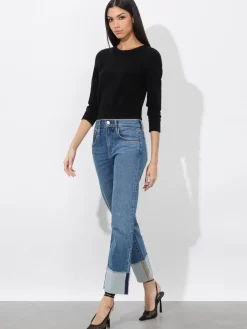 Alice and Olivia JEANS*ABILENE CUFFED JEAN