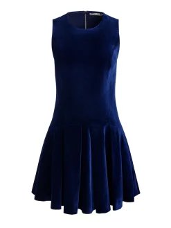 Alice and Olivia MINI*ADLEY VELVET MINI DRESS