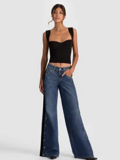 Alice and Olivia CROP TOPS*ADRIANNA KNIT CORSET