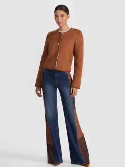 Alice and Olivia JACKETS*ALMA VEGAN SUEDE TEDDY JACKET
