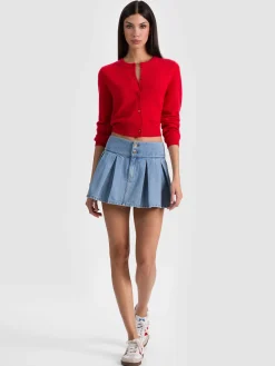 Alice and Olivia MINI*AMY DENIM MINI SKIRT