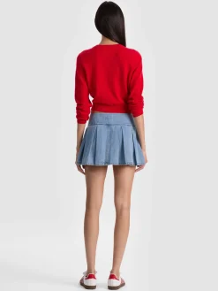Alice and Olivia MINI*AMY DENIM MINI SKIRT