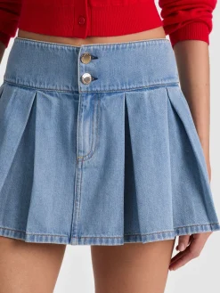 Alice and Olivia MINI*AMY DENIM MINI SKIRT