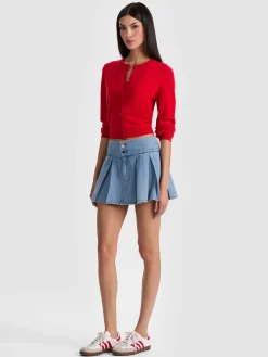 Alice and Olivia MINI*AMY DENIM MINI SKIRT