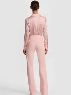 Alice and Olivia ANDREW PANT|JADE MESH BUTTON DOWN*ANDREW PANT