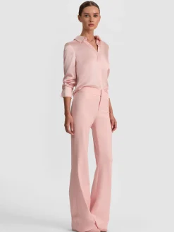 Alice and Olivia ANDREW PANT|JADE MESH BUTTON DOWN*ANDREW PANT
