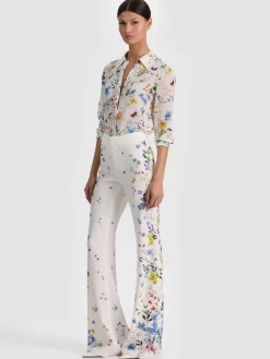 Alice and Olivia ANDREW PANT|JADE MESH BUTTON DOWN*ANDREW PANT