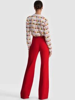 Alice and Olivia ANDREW PANT|JADE MESH BUTTON DOWN*ANDREW PANT