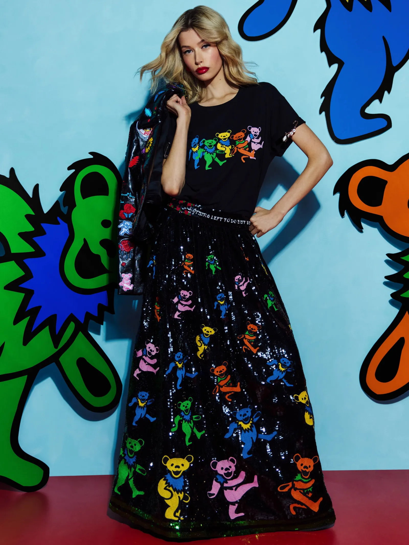 Alice and Olivia FRIENDS + FAMILY*A+O X GRATEFUL DEAD EVAN TEE