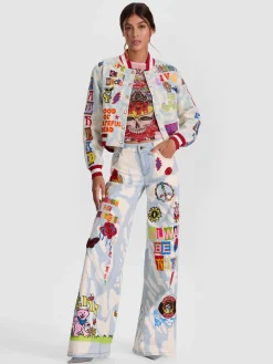 Alice and Olivia JACKETS*A+O X GRATEFUL DEAD KERI DENIM JACKET