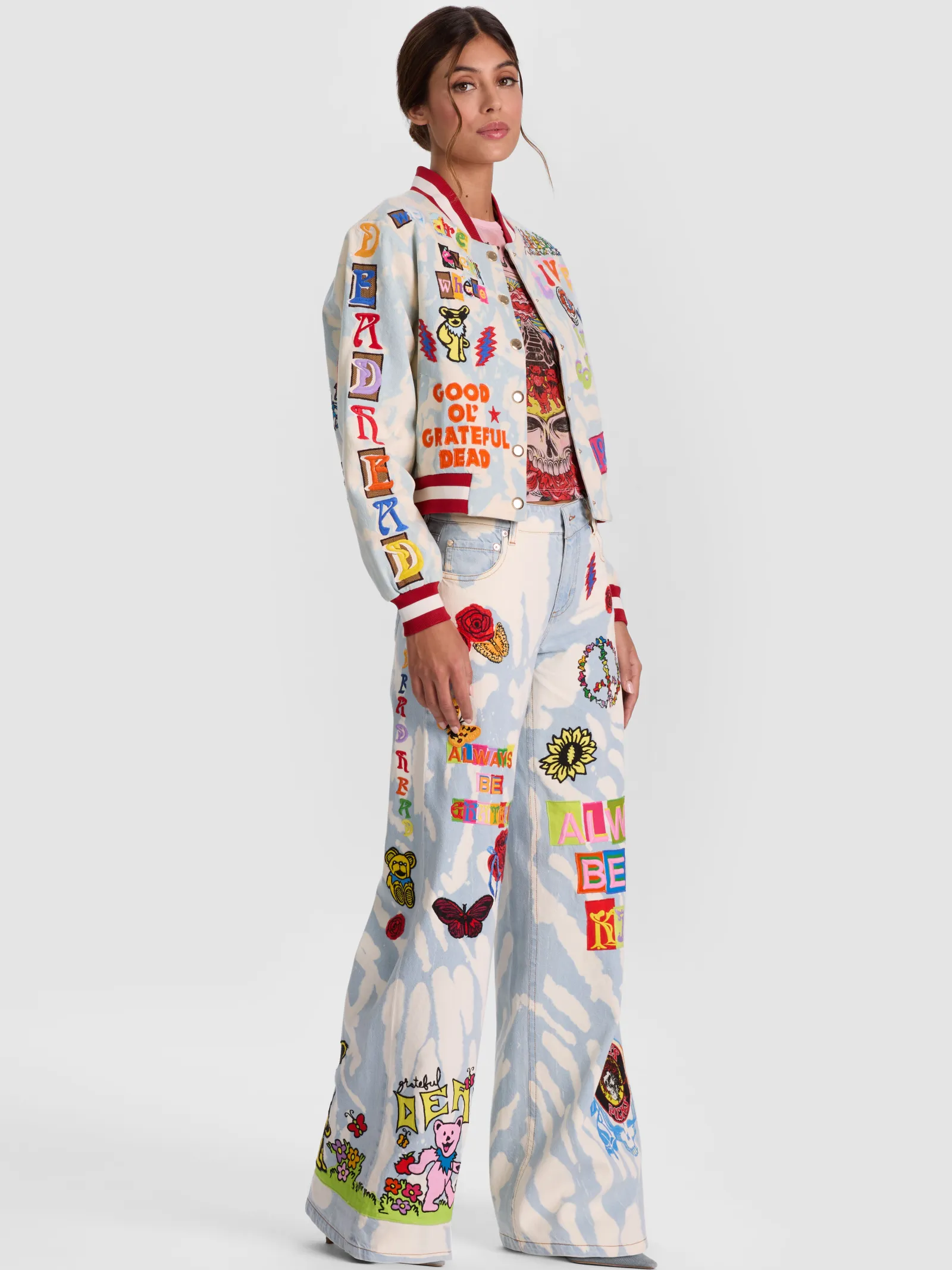 Alice and Olivia JACKETS*A+O X GRATEFUL DEAD KERI DENIM JACKET
