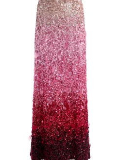 Alice and Olivia MAXI*ASHTON FEATHERED SKIRT