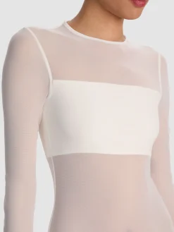 Alice and Olivia BODYSUITS*BANDEAU LONG SLEEVE BODYSUIT