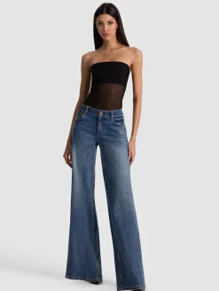 Alice and Olivia BODYSUITS*BANDEAU STRAPLESS BODYSUIT