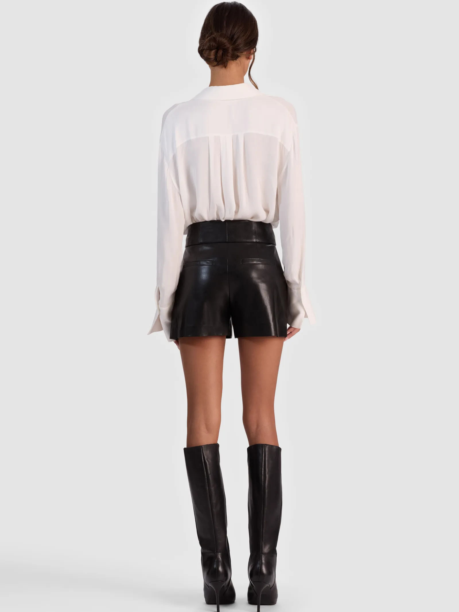 Alice and Olivia SHORTS*BAYLOR VEGAN CORSET SHORT