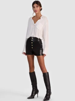 Alice and Olivia SHORTS*BAYLOR VEGAN CORSET SHORT