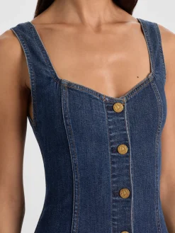 Alice and Olivia MINI*BEA DENIM MINI DRESS