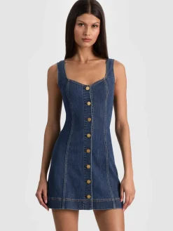 Alice and Olivia MINI*BEA DENIM MINI DRESS