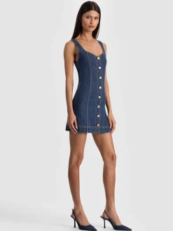 Alice and Olivia MINI*BEA DENIM MINI DRESS
