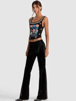 Alice and Olivia VEGAN*BELLA VEGAN BOOTCUT PANT