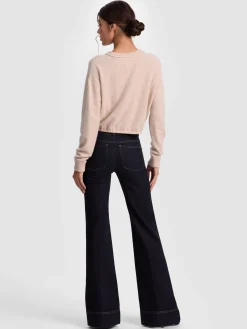 Alice and Olivia PULLOVERS*BERNETTA CROPPED CASHMERE PULLOVER