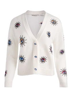 Alice and Olivia CARDIGANS*BRADLEY SHORT EMBELLISHED CARDIGAN