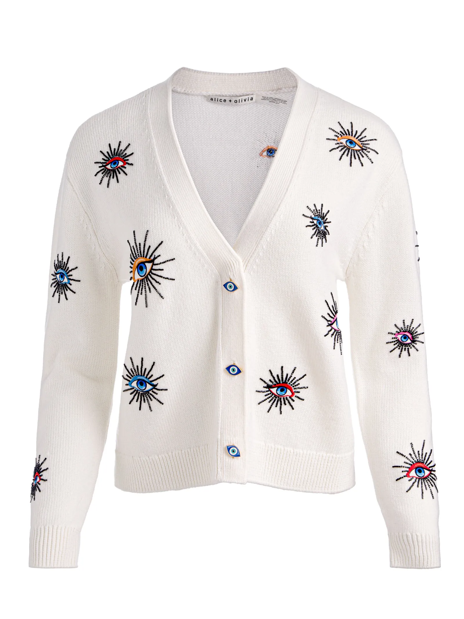 Alice and Olivia CARDIGANS*BRADLEY SHORT EMBELLISHED CARDIGAN