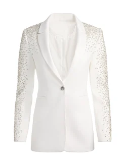 Alice and Olivia BLAZERS*BREANN EMBELLISHED FITTED BLAZER