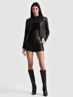 Alice and Olivia SHORTS*CADY LEATHER SHORT