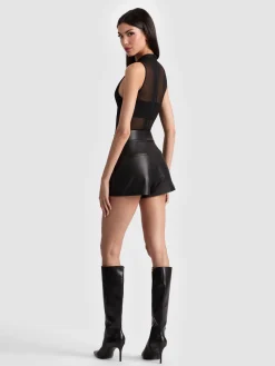 Alice and Olivia SHORTS*CADY LEATHER SHORT