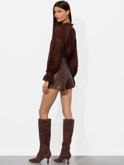 Alice and Olivia SHORTS*CADY LEATHER SHORT