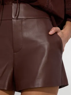 Alice and Olivia SHORTS*CADY LEATHER SHORT