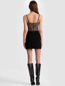 Alice and Olivia MINI*CARLA LACE CORSET MINI DRESS
