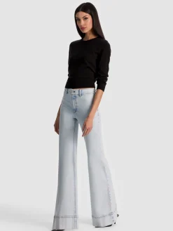 Alice and Olivia PULLOVERS*CAROLANN CASHMERE SHRUNKEN PULLOVER