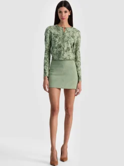 Alice and Olivia CARDIGANS*CARSON PRINTED CARDIGAN