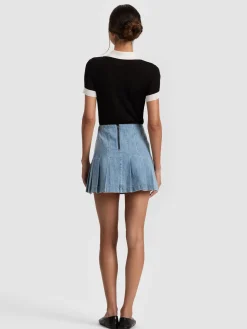 Alice and Olivia MINI*CARTER DENIM SKIRT