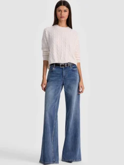 Alice and Olivia PULLOVERS*CECILIE CASHMERE CABLEKNIT PULLOVER