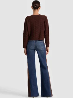 Alice and Olivia PULLOVERS*CECILIE CASHMERE CABLEKNIT PULLOVER