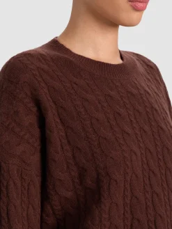 Alice and Olivia PULLOVERS*CECILIE CASHMERE CABLEKNIT PULLOVER