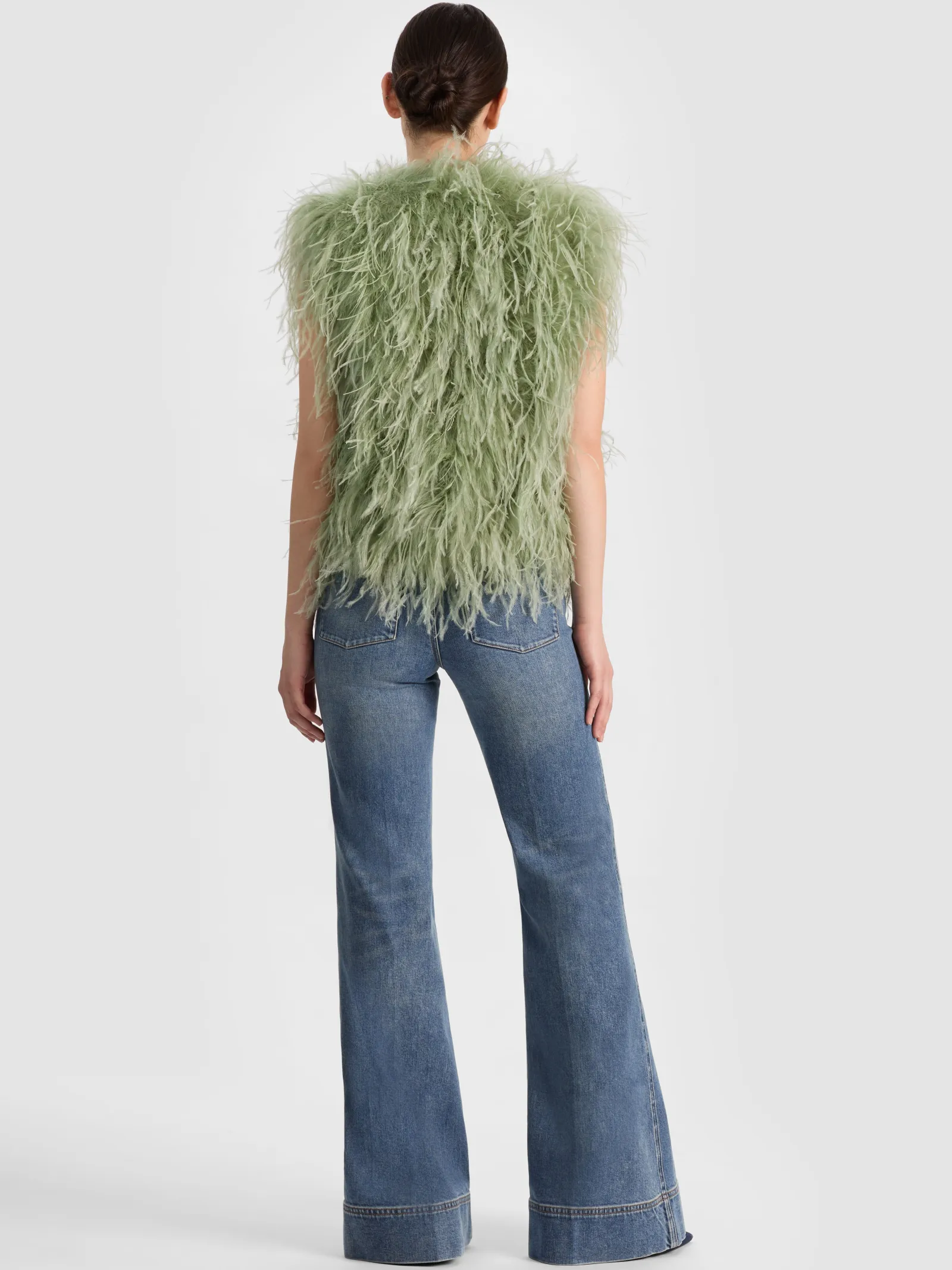 Alice and Olivia JACKETS*CHANDA FEATHERED VEST