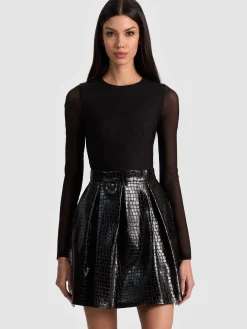 Alice and Olivia MINI*CHARA VEGAN MINI DRESS