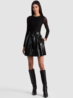 Alice and Olivia MINI*CHARA VEGAN MINI DRESS