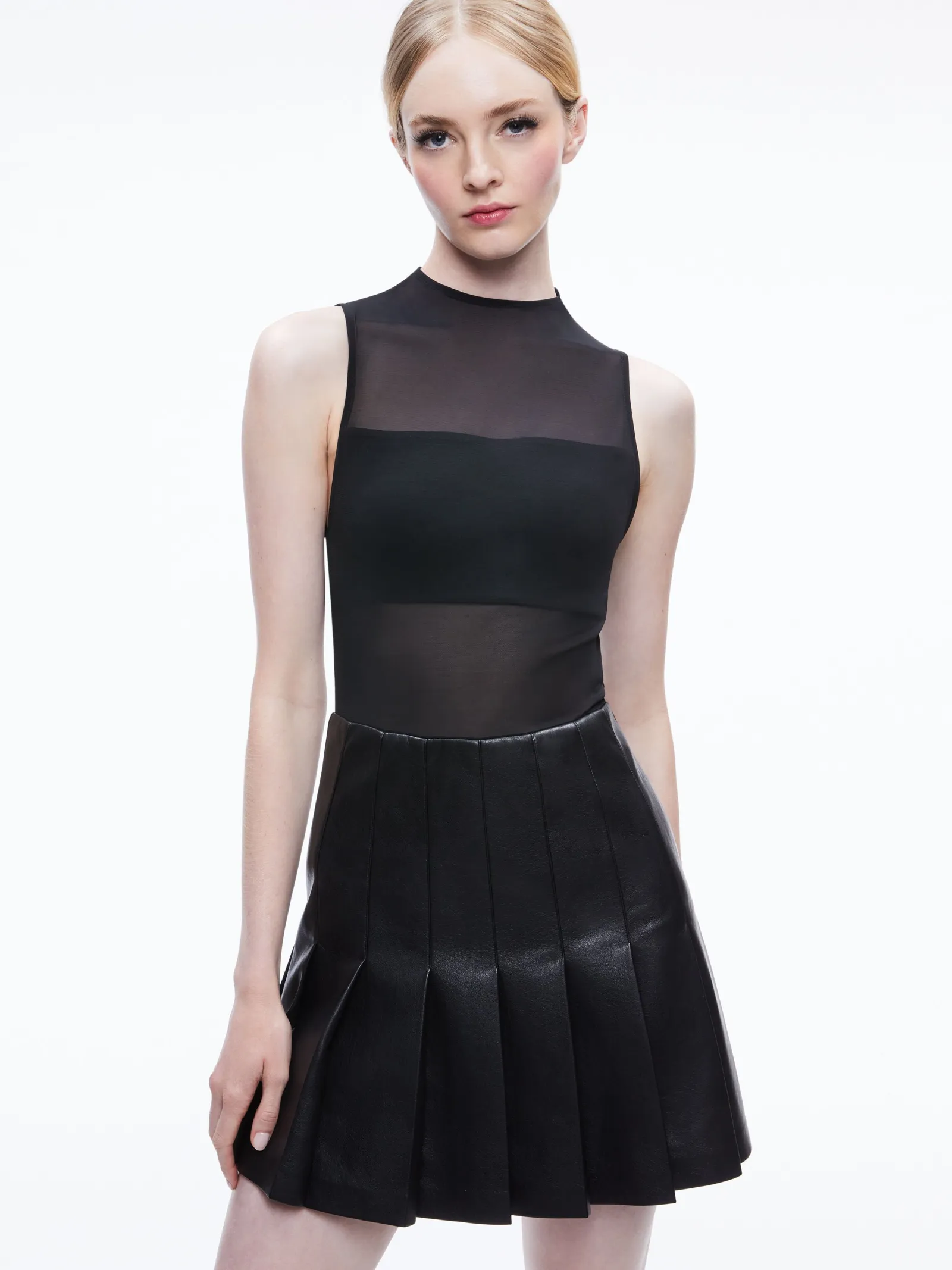 Alice and Olivia MINI*CHARA VEGAN MINI DRESS