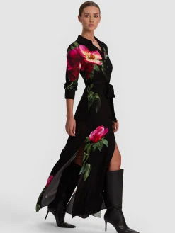 Alice and Olivia MAXI*CHASSIDY MAXI SHIRT DRESS