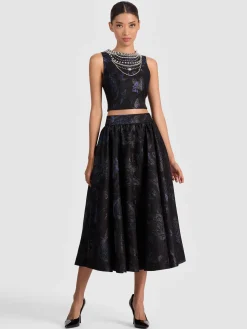 Alice and Olivia CROP TOPS*CHERRA EMBELLISHED CROP TOP