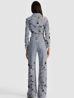 Alice and Olivia JEANS*CHIC LASER-CUT JEAN