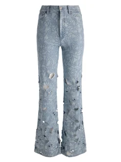 Alice and Olivia JEANS*CHIC LASER-CUT JEAN