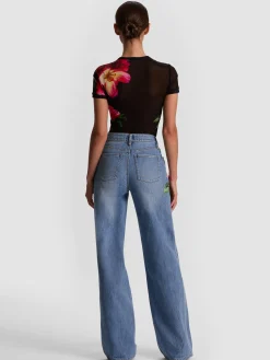 Alice and Olivia JEANS*CHIC PRINTED JEAN