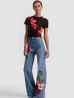 Alice and Olivia JEANS*CHIC PRINTED JEAN